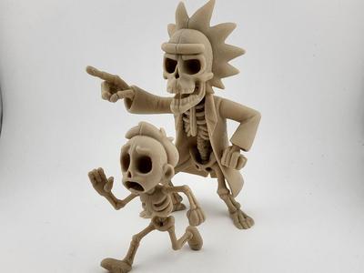 Rick and Morty Skeleton Duo Running Scene