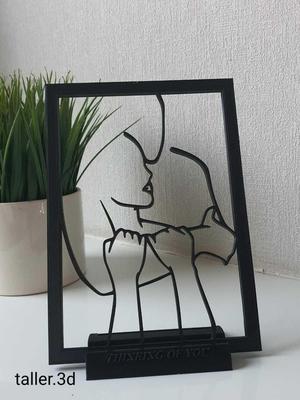 Line art Hug couple