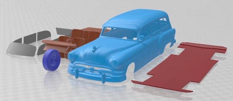 Pontiac Chieftain Deluxe Station Wagon 1953 Printable Car