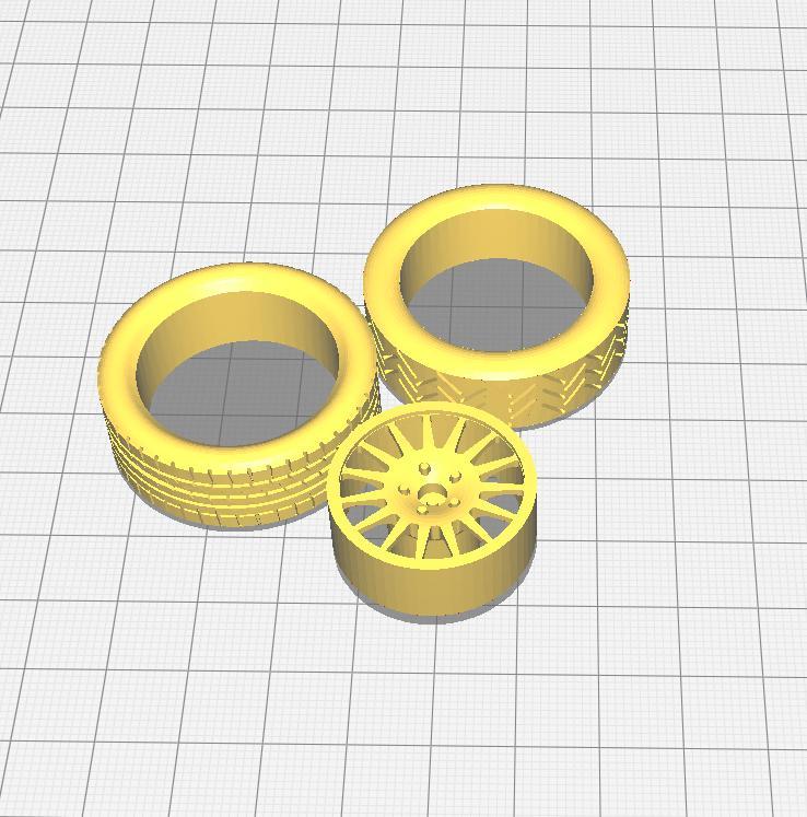 1:18 Autoart Citroen Xsara Rally Wheels (Tire-Rim)