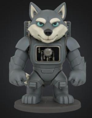 Zayken 3D - Cybernetic Wolf STL