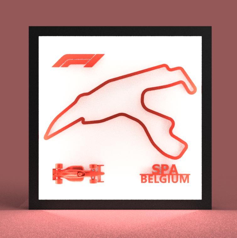 F1 Spa Track Wall Mounted Art Box
