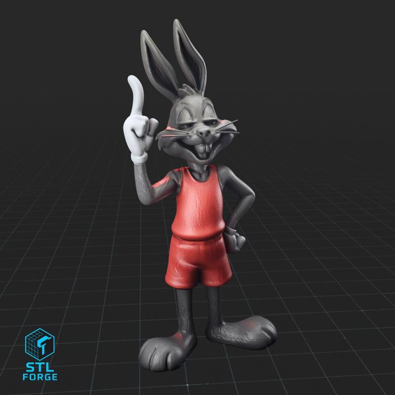 🏀🐰 Bugs Bunny – 3D Printable Figure✨