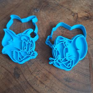 Tom and Jerry Cookie Cutters STL – Cartoon Cat & Mouse Faces for 3D Printing