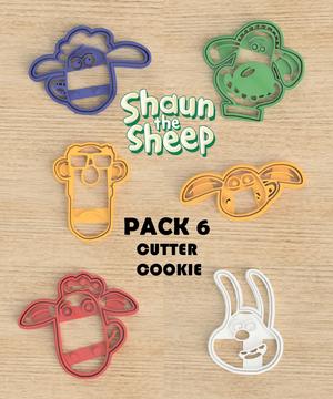 PACK 6 CUTTER COOKIE SHAUN THE SHEEP