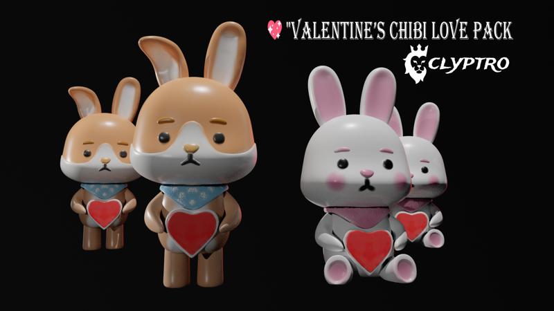💖 "Valentine’s Chibi Love Pack – 2 Cute STL Miniatures for 3D Printing (Gift & Decor)"