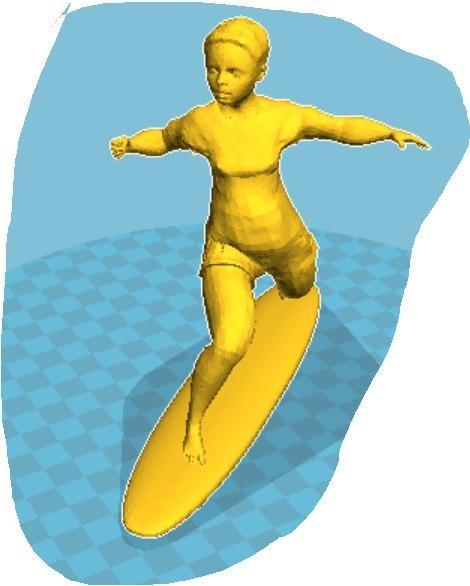 A surfing girl
