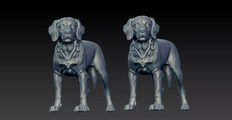 Brittany Spaniel - Breton Spaniel model - 3D print