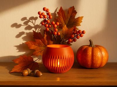 Sphere - Tealight Holder with Grooves / Slit Design