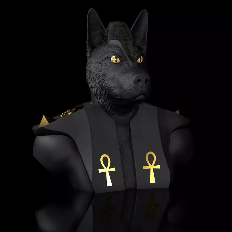 Dog German Shepherd - Anubis Bust