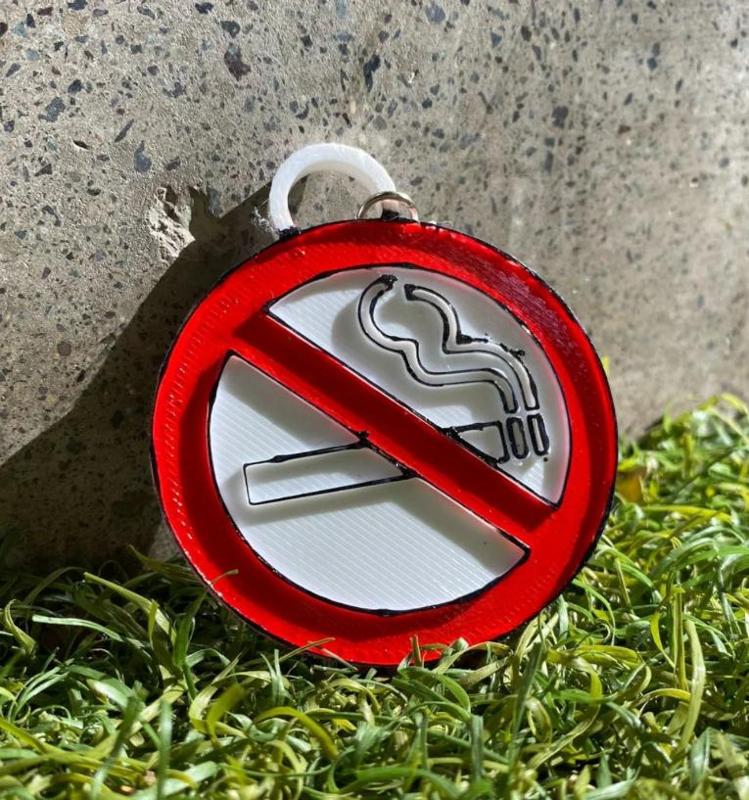 no smoking keychain