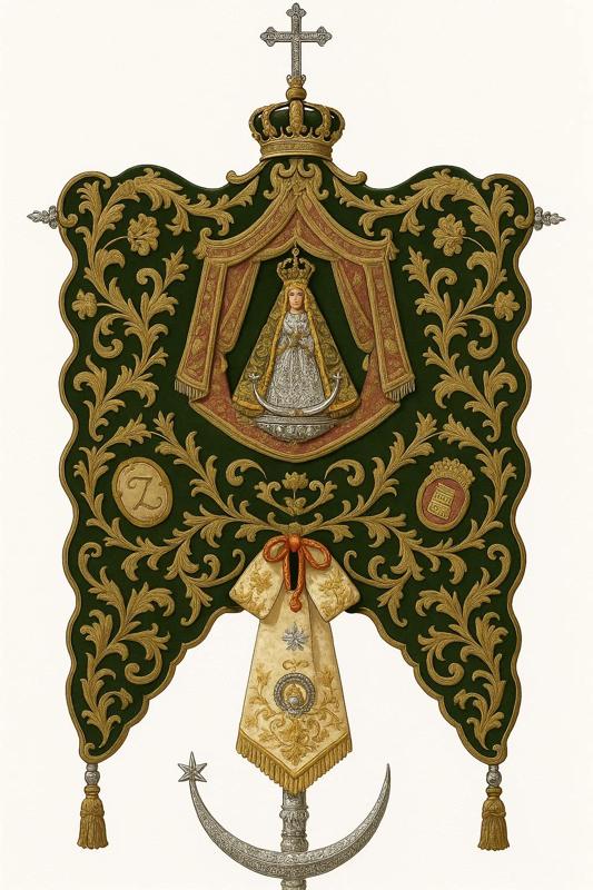 Simpecado, Hermandad, Rocío, Procession, Carreta, Virgen, Estandarte, Devotion, Camino, Romería, Marismeña, Almonte