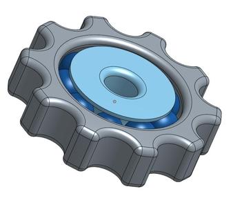 Rounded ballgear one part