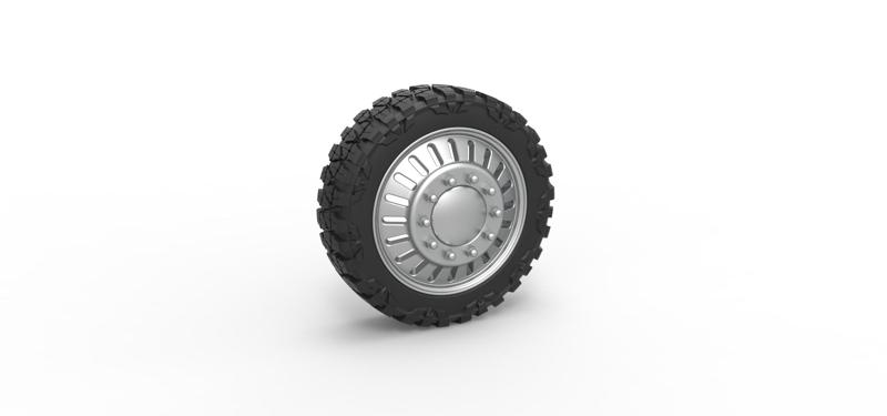 Diecast Front semi wheel for pickup Version 12 Scale 1:25