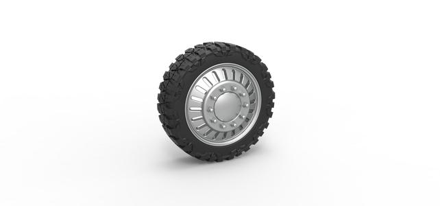 Diecast Front semi wheel for pickup Version 12 Scale 1:25