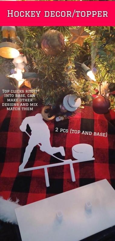 Hockey Decor Topper Birthday cake topper Hockey memorabilia top and base