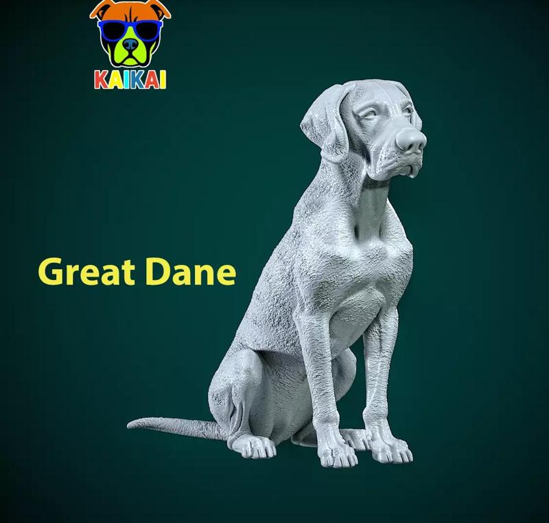 Great Dane dog model - German Mastiff dog statue - 3D print