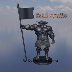 Roj Demon Pose Banner