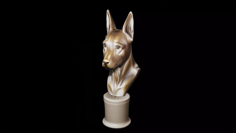 Handcrafted 3D Weimaraner Bust  Unique Pet  Dog bust