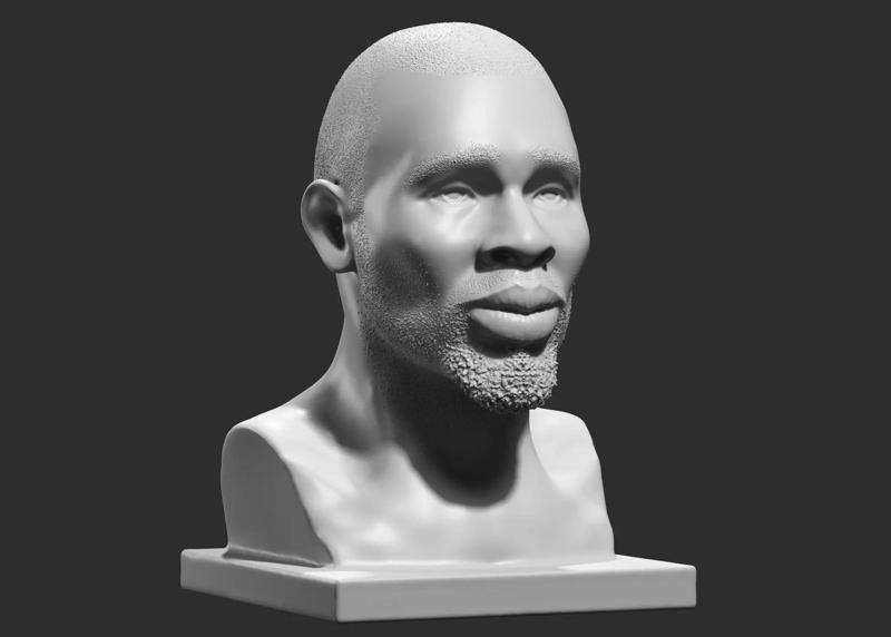 human head modern sculpture 3d print model 85