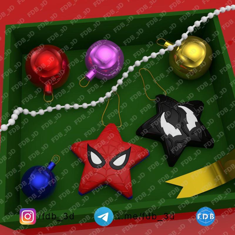 SPIDERMAN CHRISTMAS ORNAMENT - VENOM