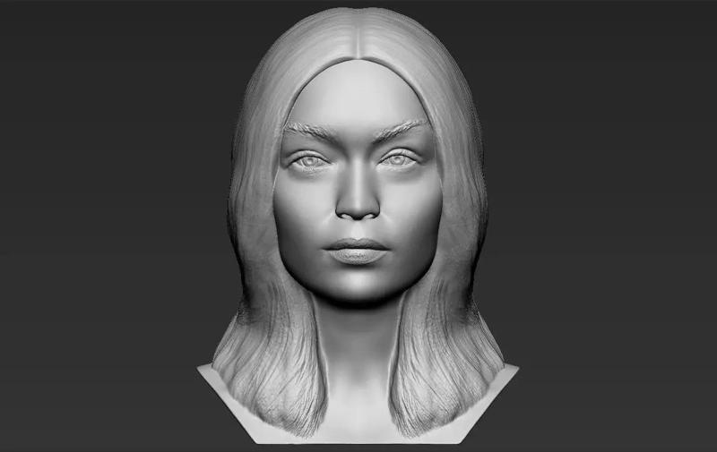 Gigi Hadid bust 3D printing ready stl obj formats
