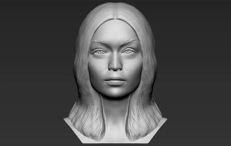 Gigi Hadid bust 3D printing ready stl obj formats
