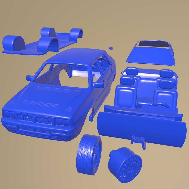 Lancia Delta Integrale 1992 Printable Car In Separate Parts