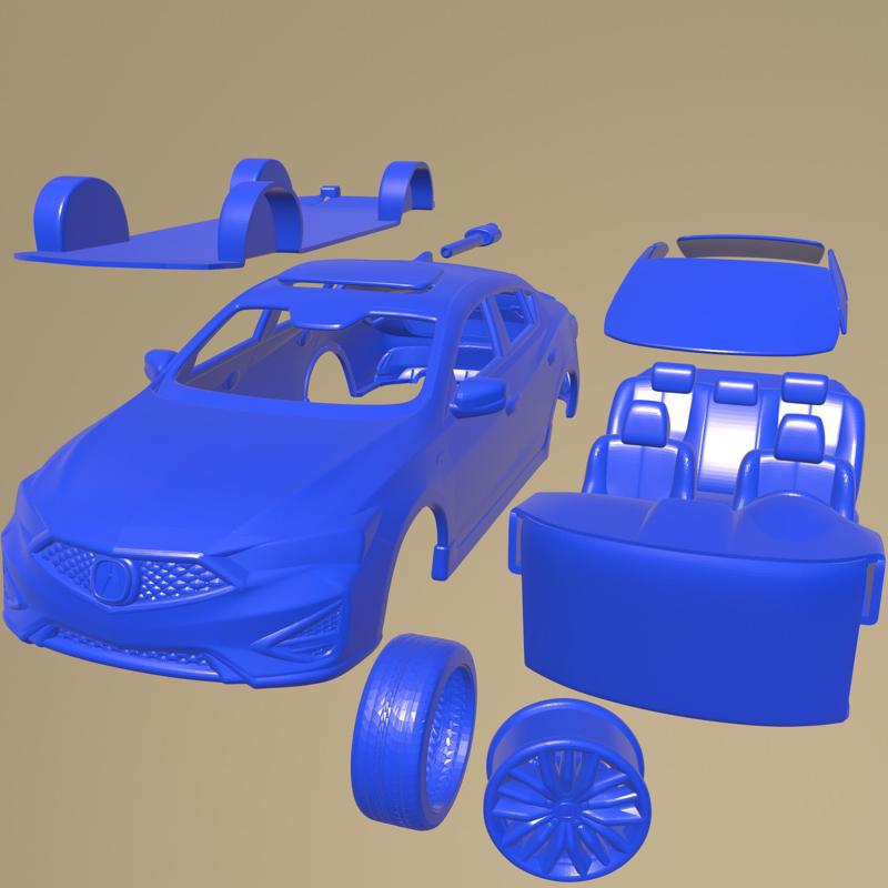 Acura ILX A-spec 2019 Printable Car In Separate Parts