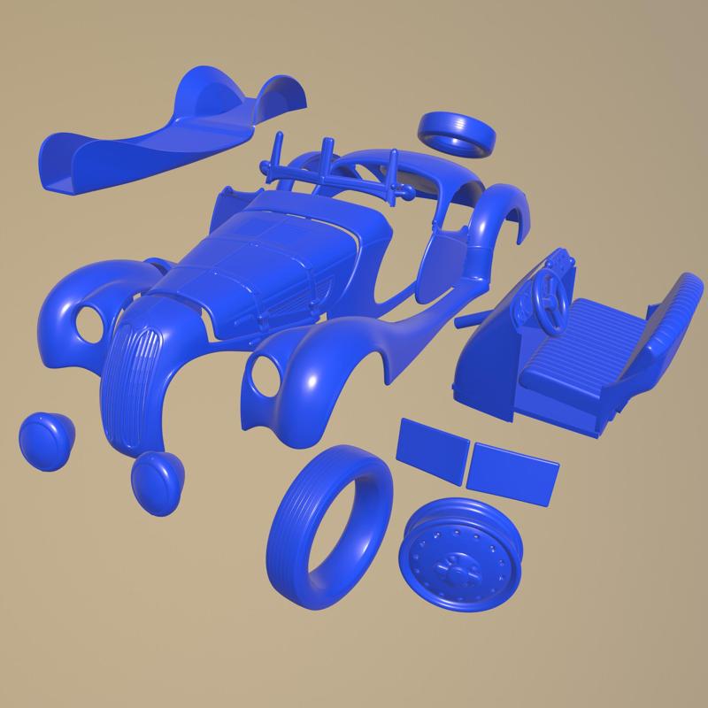 BMW 328 roadster 1936 PRINTABLE CAR IN SEPARATE PARTS