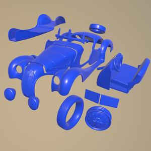 BMW 328 roadster 1936 PRINTABLE CAR IN SEPARATE PARTS