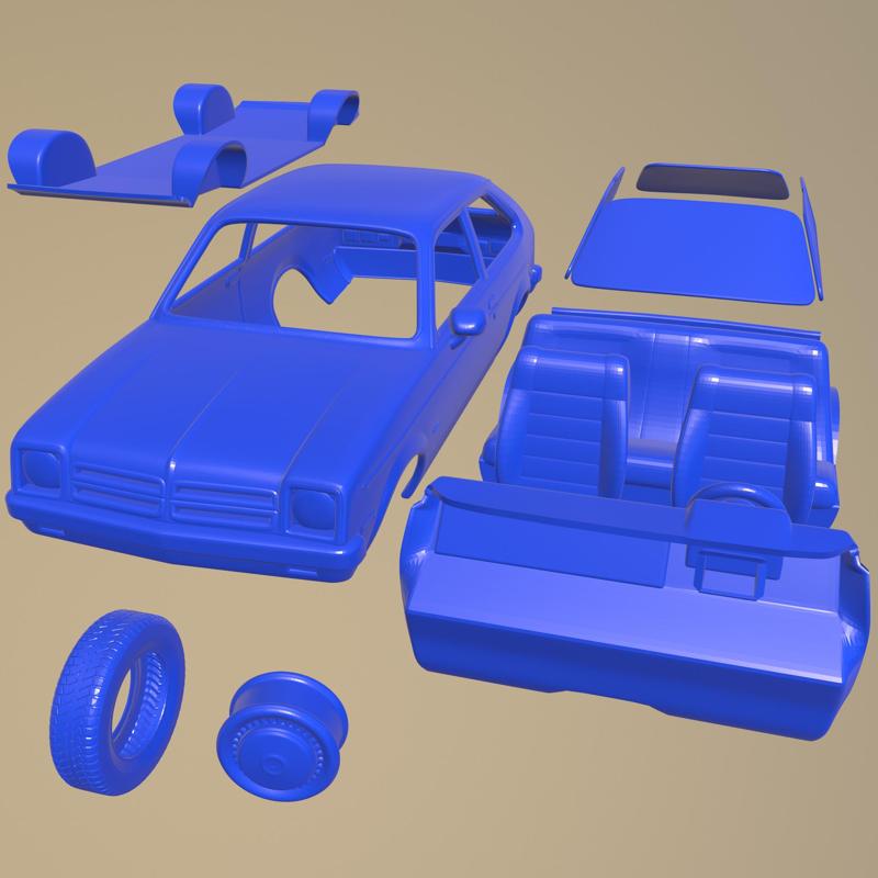 Chevrolet Chevette coupe 1976 PRINTABLE CAR IN SEPARATE PARTS
