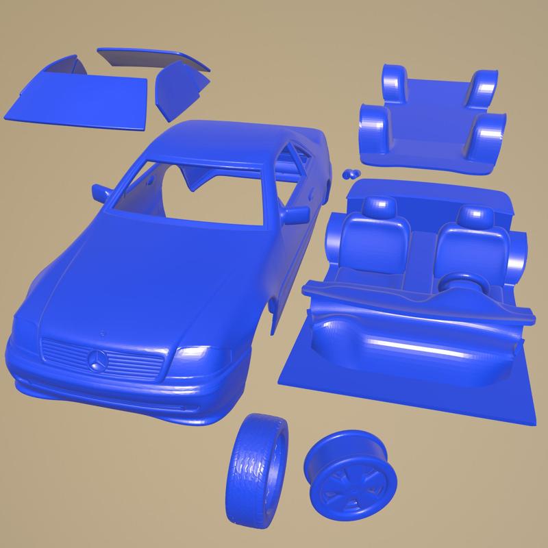MERCEDES BENZ SL CLASS R129 2002 PRINTABLE CAR IN SEPARATE PARTS