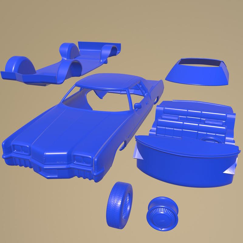 Oldsmobile Toronado Y57 1972 PRINTABLE CAR IN SEPARATE PARTS