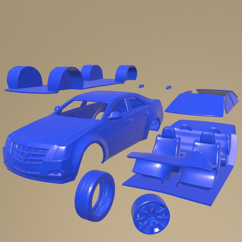 Cadillac CTS sedan 2007 PRINTABLE CAR IN SEPARATE PARTS