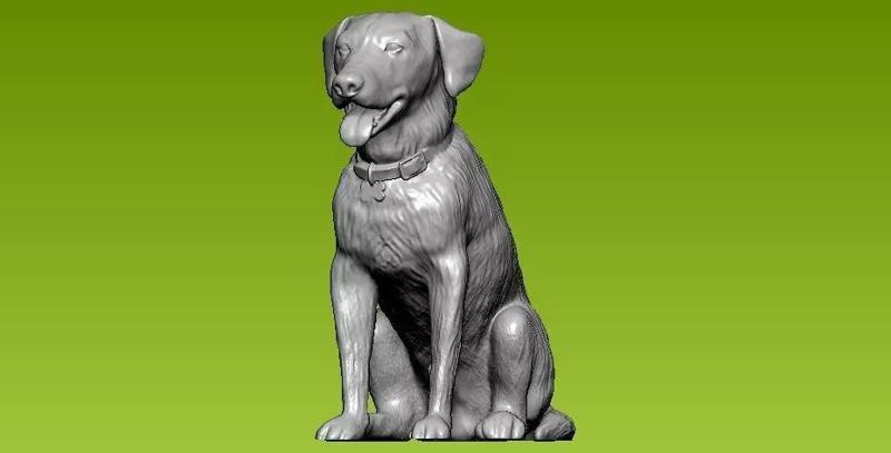 Charlie labrador Dog - Statue - 3D print