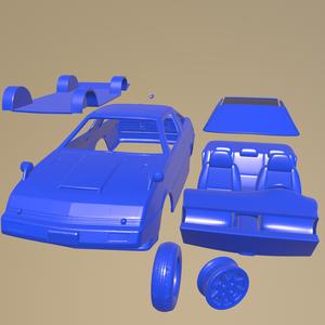 Mitsubishi Starion Turbo 1982 PRINTABLE CAR IN SEPARATE PARTS