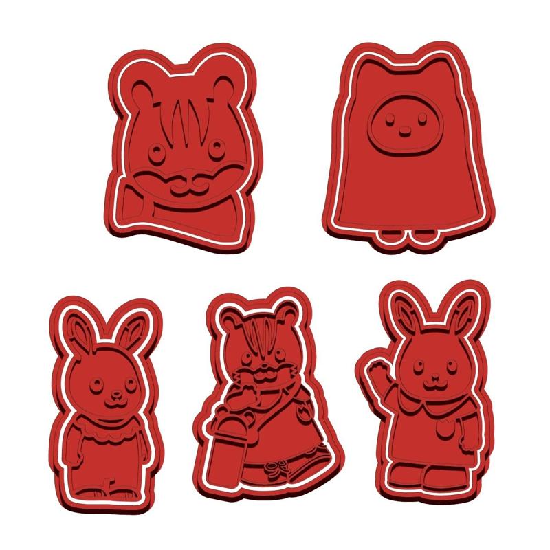 COOKIE CUTTER FONDANT - TERNURIN TERNURINES SYLVANIAN FAMILIES 5 PACK B