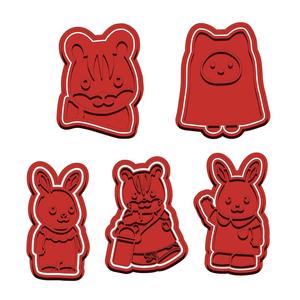 COOKIE CUTTER FONDANT - TERNURIN TERNURINES SYLVANIAN FAMILIES 5 PACK B
