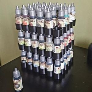 Bottle paint organizer stackable rack armypaint warpaint fanatic vallejo