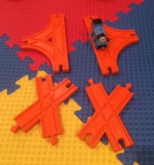 Thomas the Train track pieces (criss-cross, 3-way, tunnel)