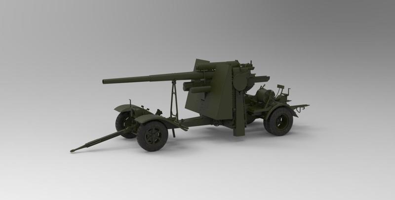 Flak anti-aircraft and anti-tank artillery gun