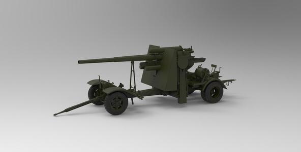 Flak anti-aircraft and anti-tank artillery gun