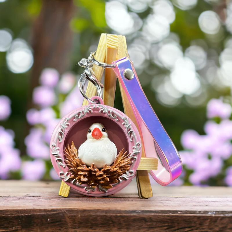 PARROT BIRD KEY RING ornament