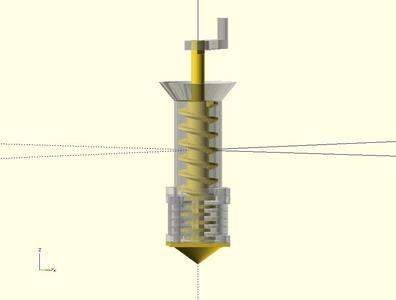 Mini Extruder: Layered Moineau based Pump plus Conical Auger