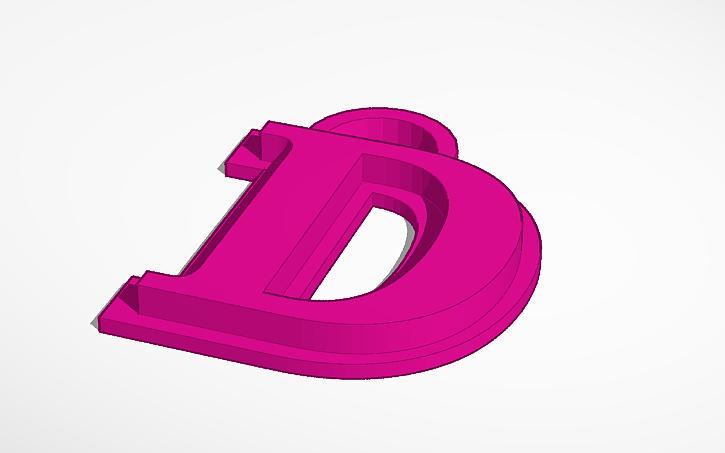 LLAVERO LETRA D ( LETTER D KEYCHAIN )