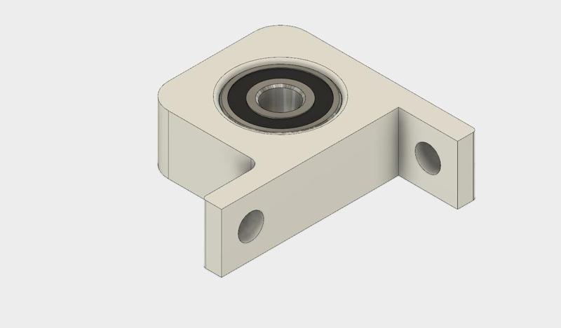 Stehlager für AluProfil 30x30, Bearing_Mount, zz608