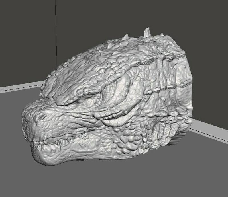 Godzilla sh monsterarts head