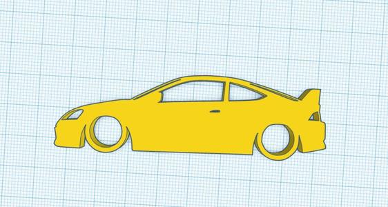 Integra DC5 Type R Acura RSX Wing Silhouette Keyring