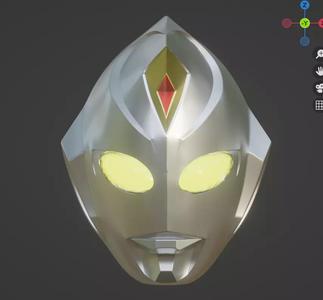 Ultraman Dyna 3D Printable replica STL 3D model cosplay helmet